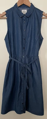 £15 • Buy Levis Dress, Denim, Blue, Sleeveless, Medium, Uk 10-12