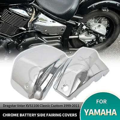 Left Right Battery Side Covers For Yamaha V Star 1100 XVS1100A XVS1100AW Classic • $56.98