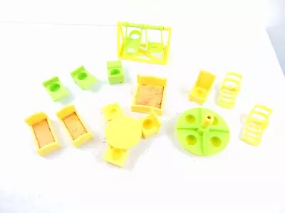Large Lot Of Vintage Fisher Price Little People Playground School Beds • $45