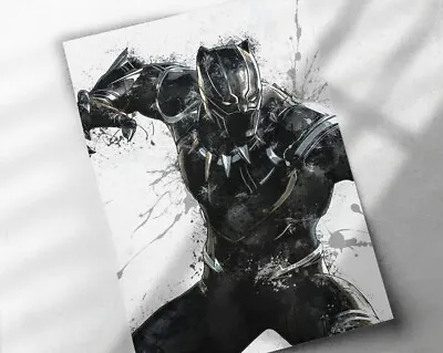 $44.99 • Buy Black Panther Poster, Canvas Or Framed Print, Art, Superhero, Marvel, Avenger