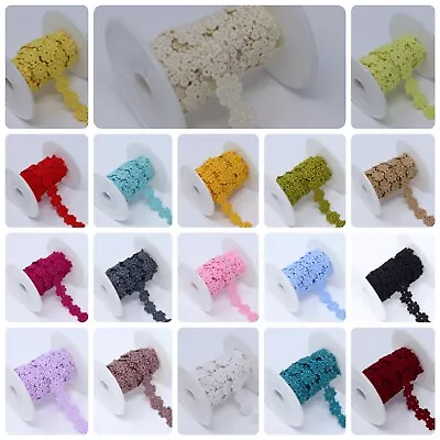 £3.85 • Buy 15MM Wide 2Y Beautiful Daisy Flower Lace, Ribbon Trim Colours Sewing, Embellish