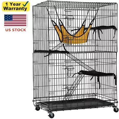 Ferret Pet Cat Small Chinchilla Pig Animal Rabbit Cage With Wheels Large Space • $104