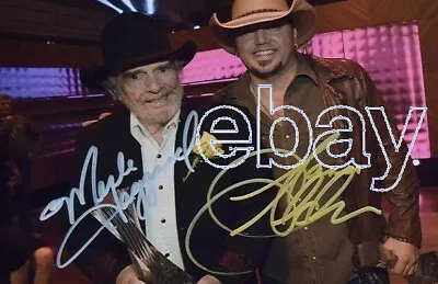 Merle Haggard  & Jason Aldean 4x6 Signed Autograph Reprint  Mint  {SHIPS FREE} • $11