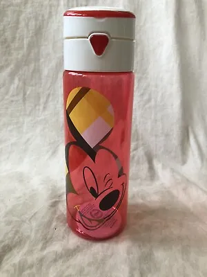 Disney Store Mickey Mouse Water Bottle Wink Red Yellow White Black Plaid New • $19.95