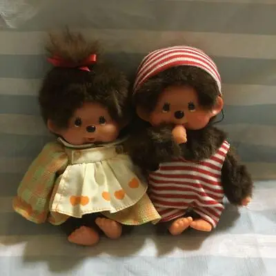 Monchhichi Set Of 2 W/ Swimwear And Stretched Hat Elastic  Cute Outfits  3F • $79.69