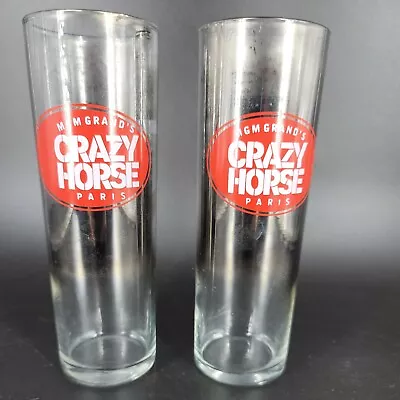 MGM Grand Crazy Horse Paris Glass Tumblers From Their Last Vegas Show 2 Pc • $20.16