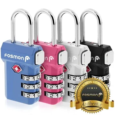 4 TSA Approve 3 Digit Combination Travel Suitcase Luggage Lock Bag Padlock Reset • $19.99