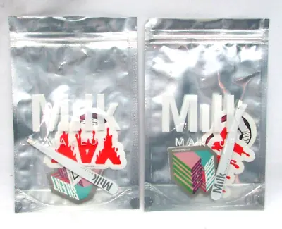 Milk Makeup 2 Pack White Slanted Tip Tweezers + Stickers In Sealed Travel Bag • $10