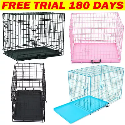 £44.80 • Buy Dog Cage Puppy Crates Small Medium Large Extra Large Pet Carrier Training Cages