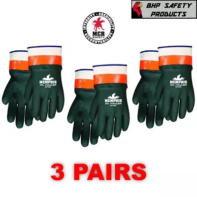 MCR Safety 6410SC Large Oil Hauler Memphis Chemical Resistant Gloves (3 PAIRS) • $28.95