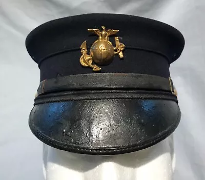 Pre-WW1 1906 USMC Marine Corps Dress Uniform Hat W/ Trenched EGA By Horstmann! • $235