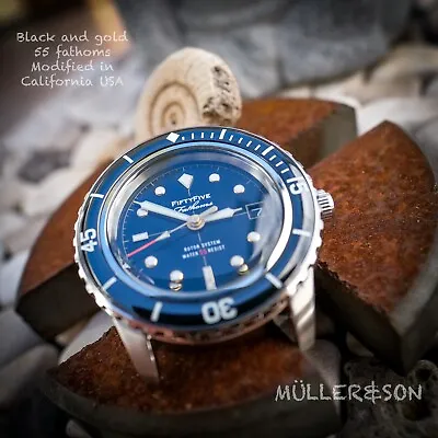Müller&Son Watch  Vintage Gold SuperMod  Made From Seiko SNZH Fifty Five Fathoms • $678.90