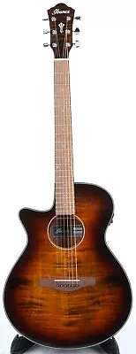 Ibanez AEG70L Left-Handed Acoustic-Electric Guitar - Tiger Burst - Cracked Heel • $64.69