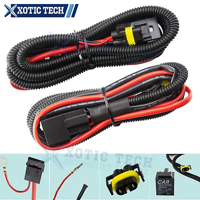 H11 880 Relay Wiring Harness Kit HID Conversion Add On Fog Light LED Work Light • $10.88