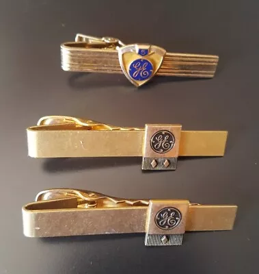 (3) Vintage GE General Electric Service/Employee Tie Clip/Clasp Gold Filled • $19.99