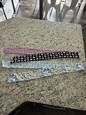 Two Vera Bradley Sashes/Belts In Pink Elephants And Capri Blue • $10