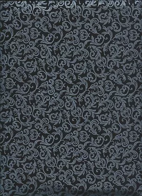 Pearl Essense Scroll Black  Maywood Studio Quilt Fabric BTY • $13.59