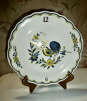 Vintage Nikko Rooster “Early Bird” 11  Dinner Plate Clock - Japan • $39.50