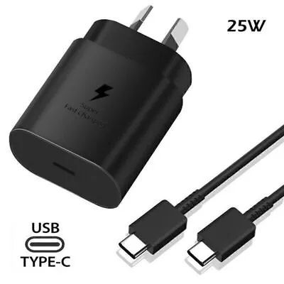 For Samsung A03s A14 A54 S22 S23 FE Ultra 5G Charger 25W C Power Adapter + Cable • $18.98