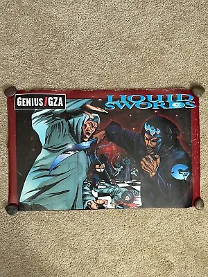 WU-TANG GZA/GENIUS Liquid Swords Poster 22x36 90’s Hip-Hop Rap RARE Vintage • $199.99