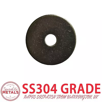 M6 (6mm) X 30mm | A2-70 Stainless Steel Penny Repair Mudguard Washers • £5.25