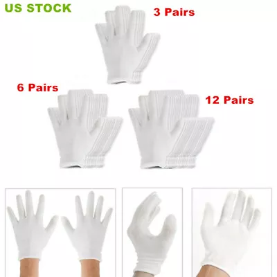 Cotton Gloves Dry Hand Moisturizing Cosmetic Eczema Spa Jewelry Inspection • $6.50