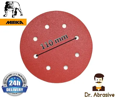 £6.50 • Buy 180mm Sanding Discs 7  Orbital Sandpaper Quality MIRKA 8 Hole Pads Grits 40-220