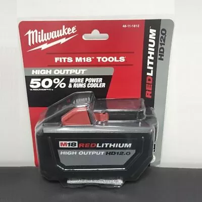 Milwaukee M18 High Output Lithium Ion Battery (48-11-1812) HD 12.0 • $128.98