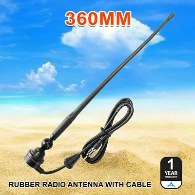 Black Rubber Radio Antenna Duck AM/FM UHF Antenna Fits 4X4 Car Caravan Truck AUS • $17.38