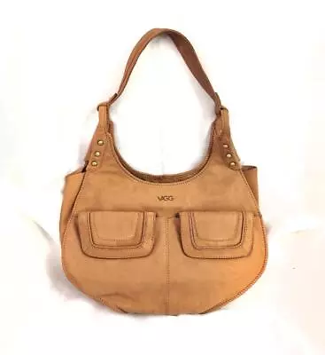 *vagg* Soft-feel Tan Nubuck-leather Saddle Country Cowboy Style Shoulder Bag • £21.95