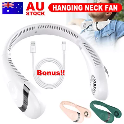 $22.45 • Buy 5000mAh Hanging Portable Neck Fan Air Cooler USB Rechargeable For Home Outdoor