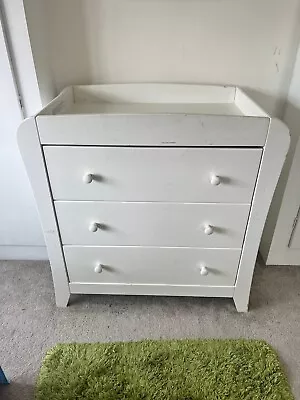 Baby Changing Table White Mamas And Papas Dresser Changer • £120