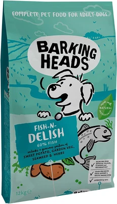 £108.56 • Buy Barking Heads Dry Dog Food - Fish 'n' Delish 12kg - 100% Natural Salmon & Trout
