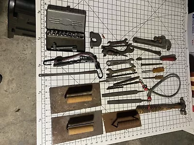 Vintage Mixed Lot Of Tools Wrench Trowel Screwdriver Hammer B218 • $38.80