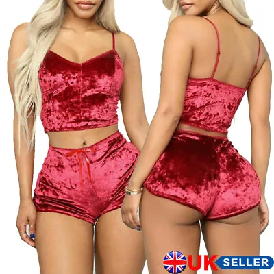 Womens Pyjamas Set Nightwear Ladies Cami Shorts Pjs Lingerie Sexy Sleepwear J • £4.99