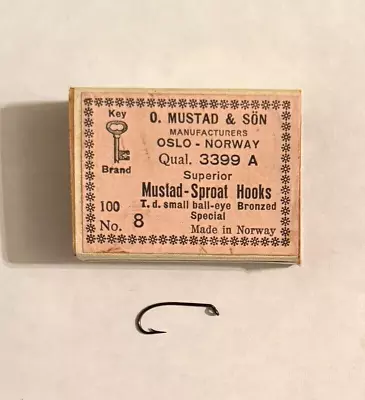 100 Mustad 3399 A Nymph Fly Tying Hooks Size 8 Made In Norway NR • $0.99