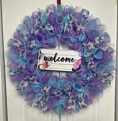Welcome Butterfly Wreath • $36