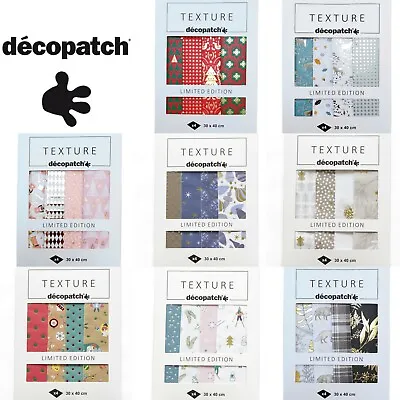 £6.99 • Buy Christmas Decopatch Paper For Decoupage Pack Of 4 Full Sheets Festive Xmas Gift