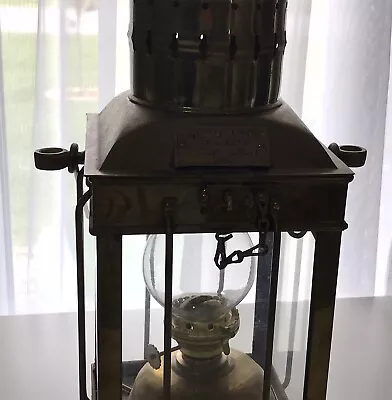 Vintage Brass Cargo Light No. 3954 Great Britain 1939 Oil Lamp Lantern. • $89