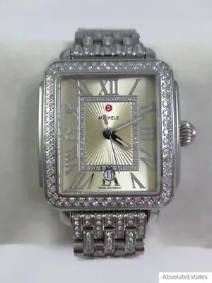 Michele Deco Madison Cashmere Diamond Silver Refurb Watch Band MW06T01A1113 NIB • $1890.49