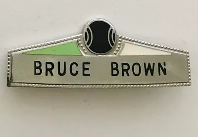 Bowling Club Name Tag Bruce Brown Badge Pin Rare Vintage (H4) • $9.99