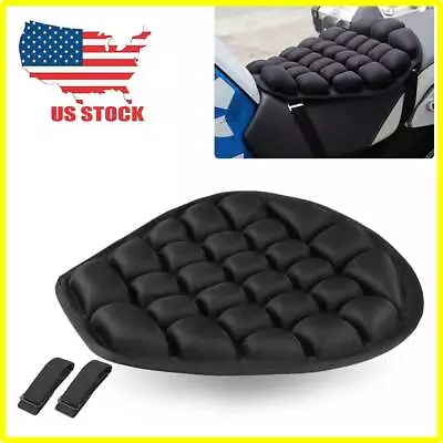 Universal Motorcycle Comfort Gel Seat Cushion Pillow Pad Cover Pressure Relief • $16.98