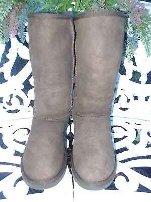 UGG AUSTRALIA 5815 CLASSIC TALL Brown BOOTS SHOES. Woman's Size 8 • $29.95