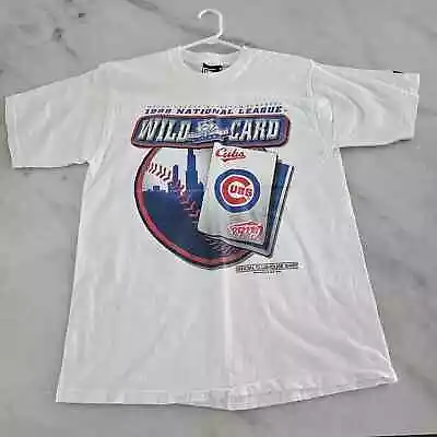 VTG 1998 Chicago Cubs National Major League Wild Card Playoff Season MLB T-Shirt • $25