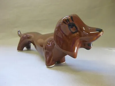 Cute Vintage / Retro Dachshund / Sausage Dog Ceramic Figure ~ 36 Cm Long • £15.99