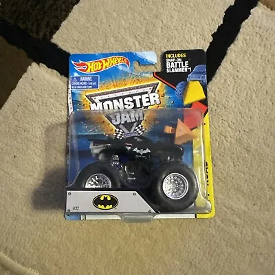 Hot Wheels 2014 Monster Jam Monster Truck Batman With Battle Slammer • $20