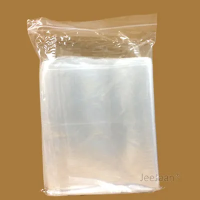 100-GRIP SEAL BAGS Self Re Sealable Clear Polythene  Plastic Zip Lock *All Sizes • £1.99