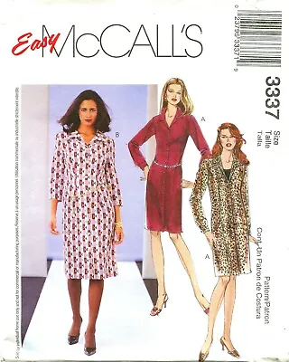 McCalls 3337 Misses Shirtdress Sewing Pattern Uncut • $9.24