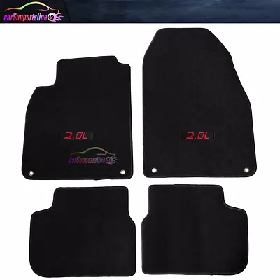 Fit For 03-11 Saab 9-3 Black Nylon Floor Mats Carpet Front Rear 4PCS W/ Red 2.0L • $58.99