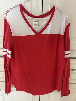 Victorias Secret Pink Shirt Medium Red White  • $6.99